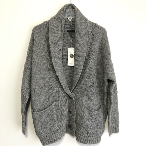 Eileen Fisher Baby Alpaca Shawl Collar 